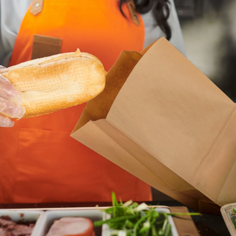 [400ct] 6.1"×3.75"×10.83" Kraft Paper Bag | Natural