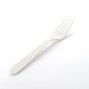 [1,000 ct] PP Plastic Heavy Weight  Forks | White
