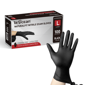 [1,000ct] Powder-Free Nitrile Gloves | Large | Black