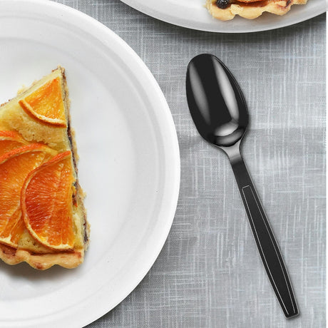 [1,000ct] PS Plastic Heavy Weight Tea Spoons | Black