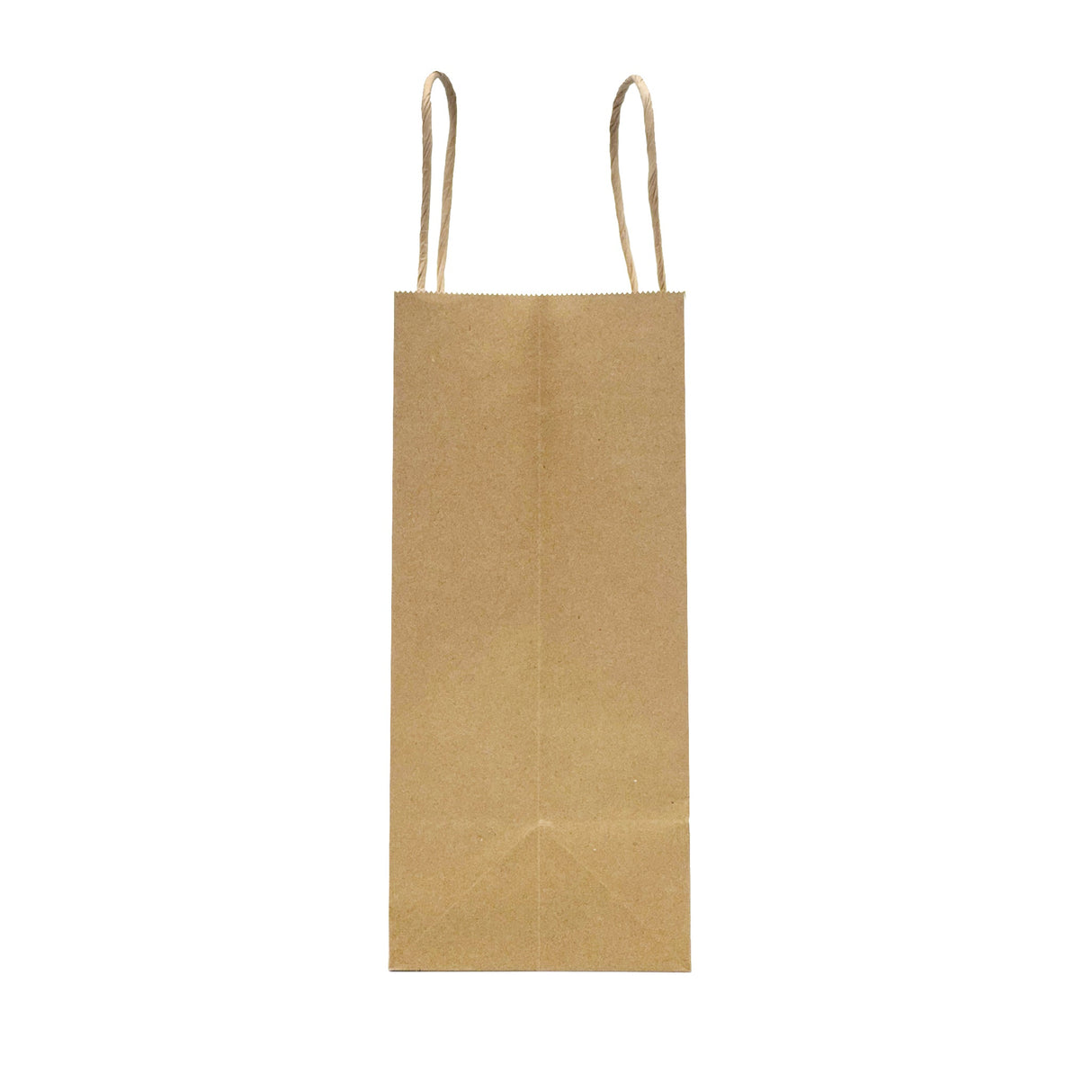 [250ct] 8" x 4.5" x 10"  Kraft Paper Customizable Shopping Bags with Handles | Natural