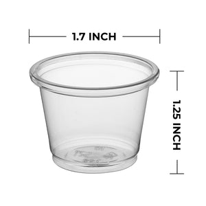 [2,500ct] 1 oz PP Plastic Portion Cups | Clear