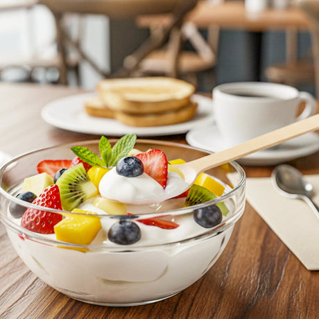 [1,000ct] 6.3" Compostable Wooden Spoon without wax | Brown