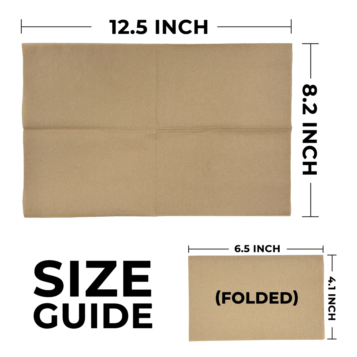 [6,000ct] 8" x 13"  1-Ply  Dispenser Napkins | Single Fold | Kraft