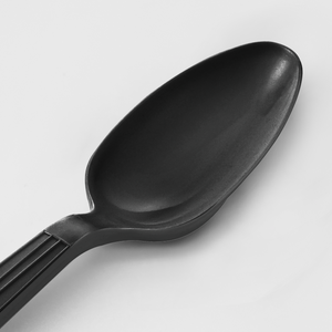 [1,000ct] PP Plastic Heavy Weight Wrapped Tea Spoons | Black