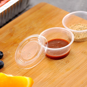 [2,500ct] 2oz PET Plastic Portion Cup Lids | Clear