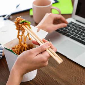 [1,000ct] 9" Twin  Paper-Wrapped Bamboo Chopsticks