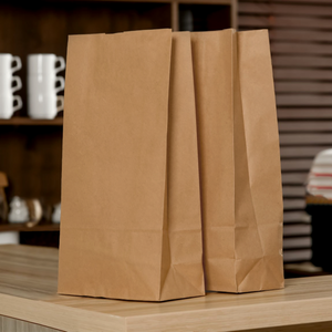 [400ct] 7.68"×4.73" ×15.55"  Kraft Paper Customizable Bag | Natural