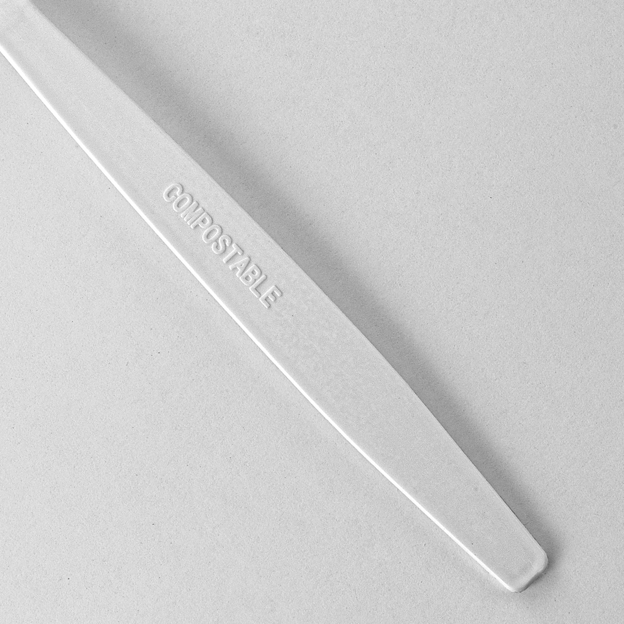 [500ct] PLA Heavy Weight Tea Spoons with a Free Eco Bag | White