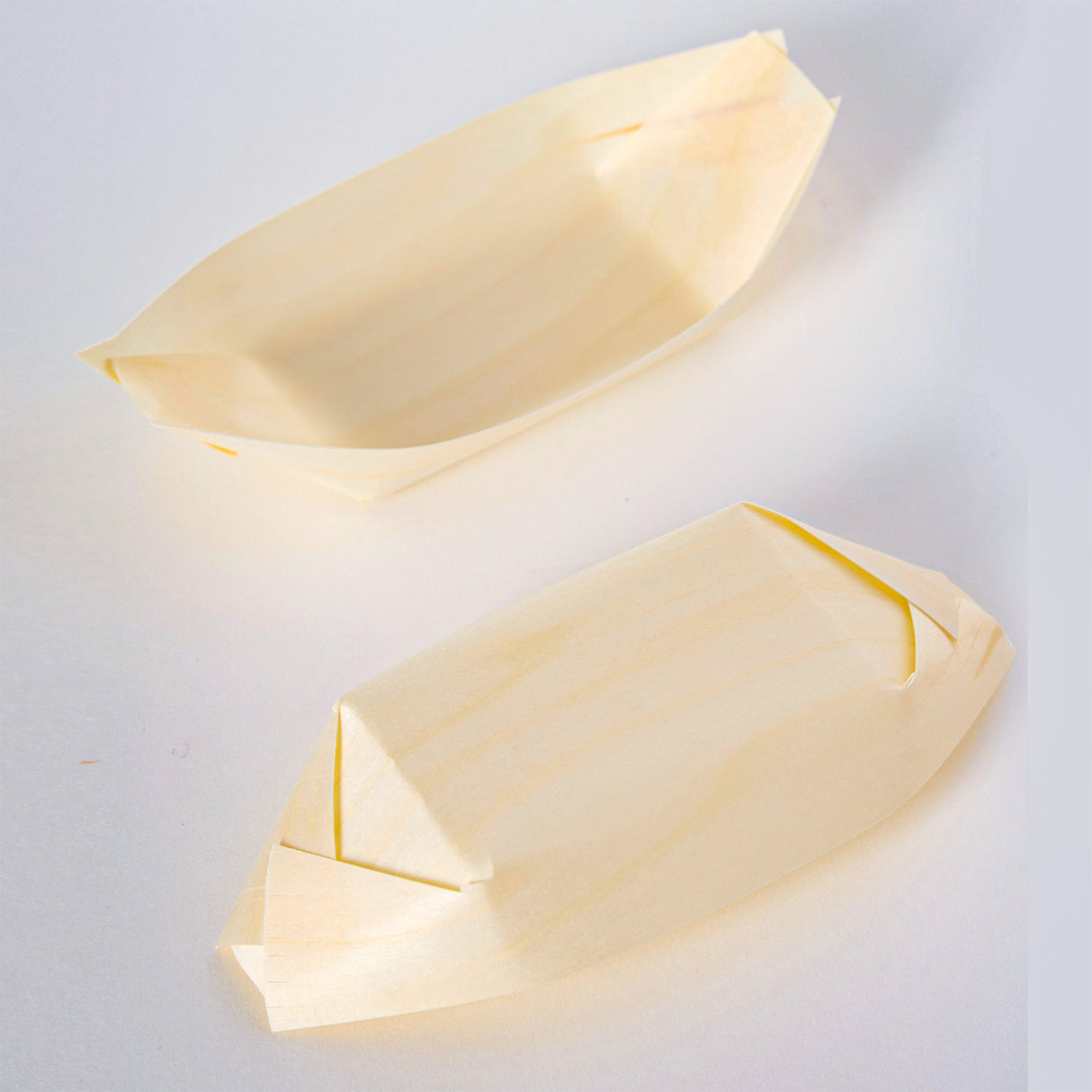 [1,000ct] 6" Disposable Wooden Food Boat | Brown | Brown