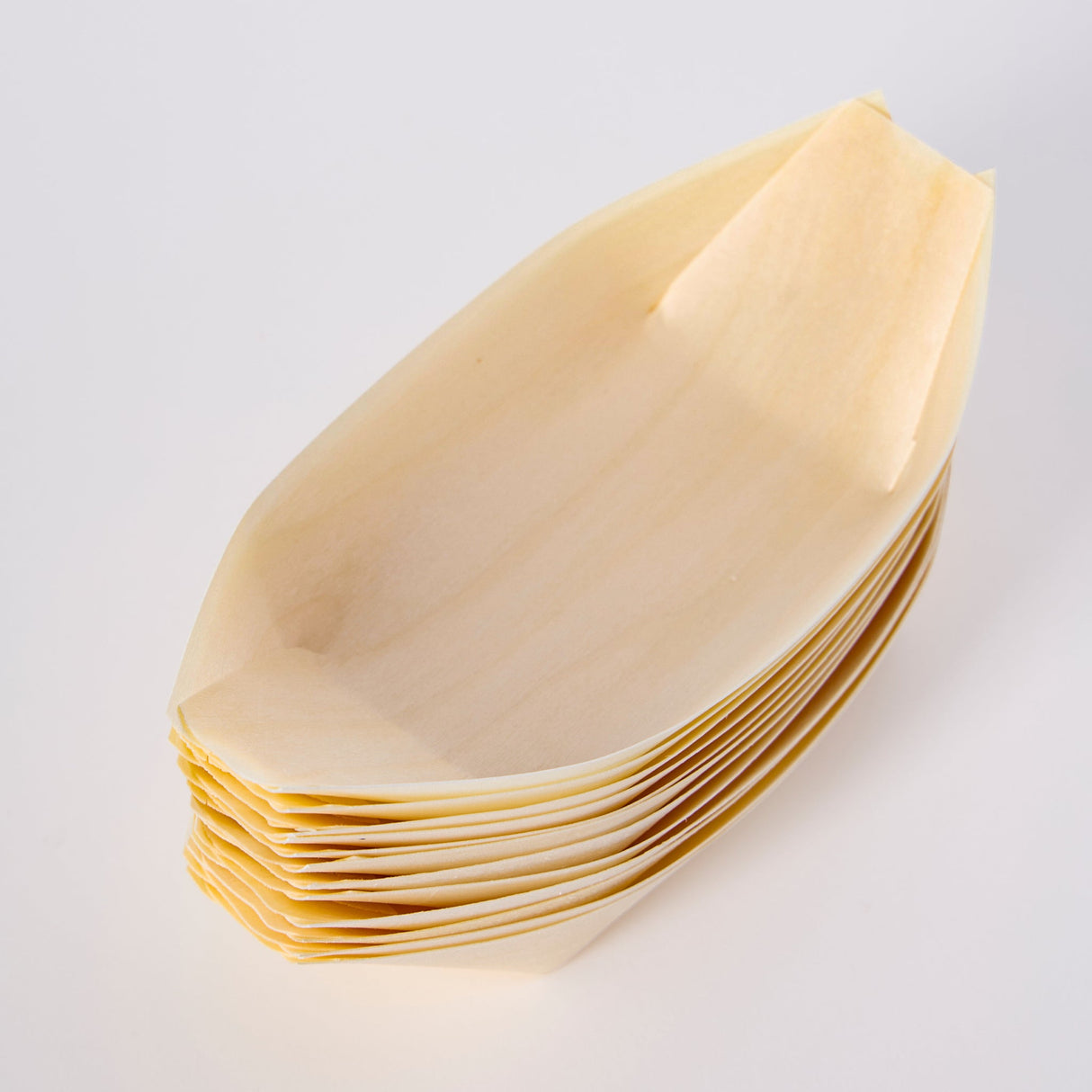 [1,000ct] 6" Disposable Wooden Food Boat | Brown | Brown