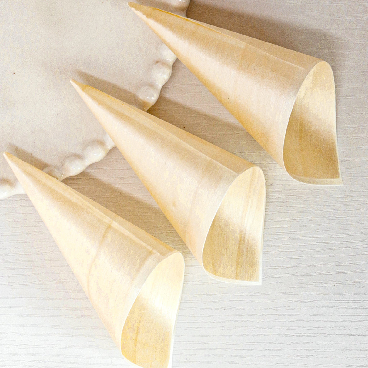 [1,000ct] 3" Disposable Wooden Cone | Brown