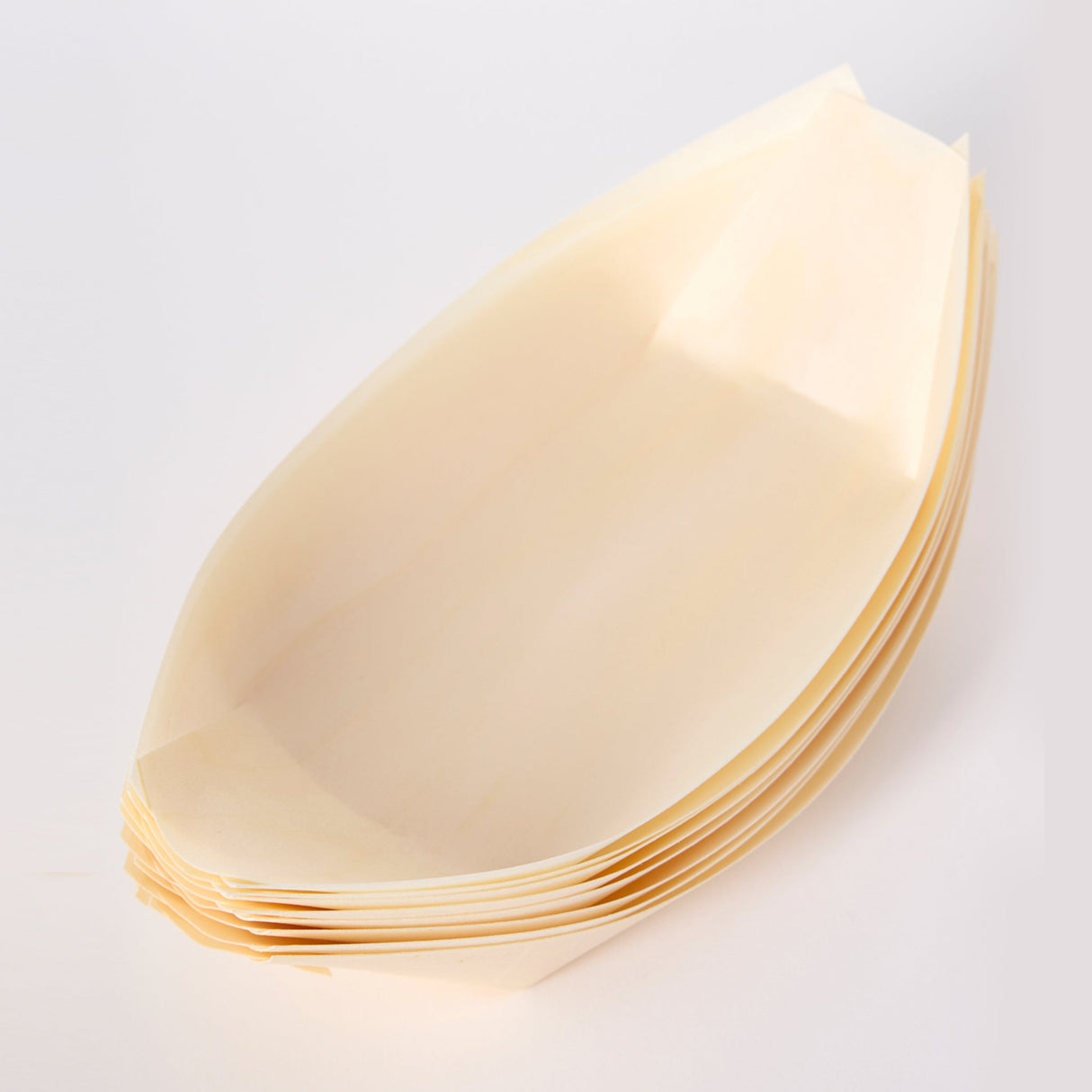 [1,000ct] 8" Disposable Wooden Food Boat | Brown