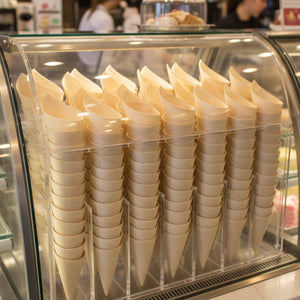 [1,000ct] 8" Disposable Wooden Cone | Brown