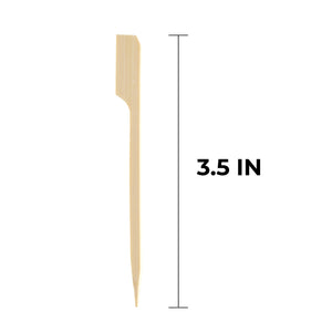 [5,000ct] 3.5" Bamboo Paddle Food Skewers |  Brown