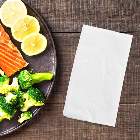 [3,000ct] 15" x 17"  2-Ply Dinner Napkins | 1/8 Fold | White