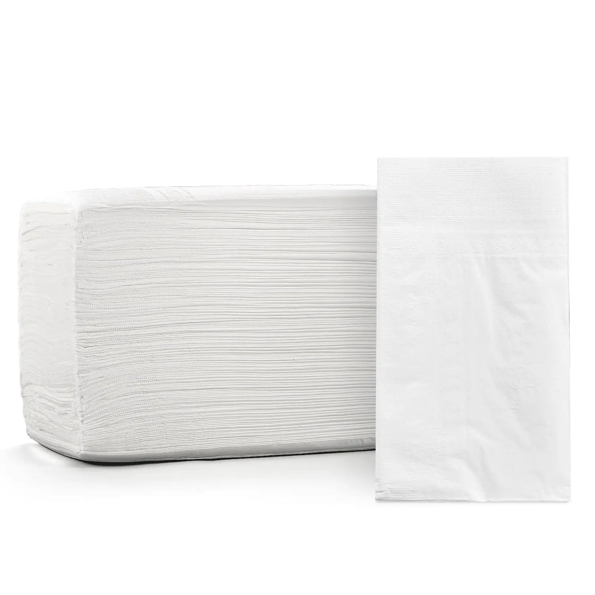 [3,000ct] 15" x 17"  2-Ply Dinner Napkins | 1/8 Fold | White