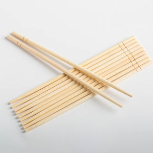 [1,000ct] 7.9" Red Paper Wrapped Bamboo Round Chopsticks