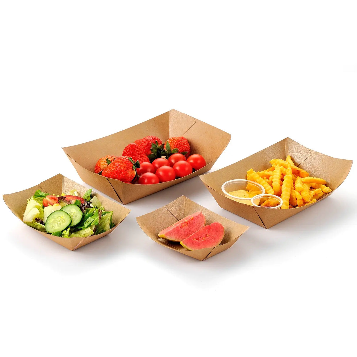 [500ct] 5lb Kraft Paper Food Trays
