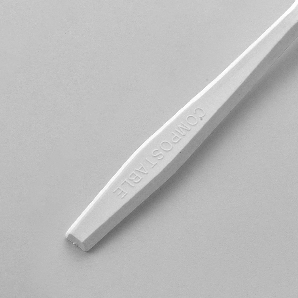 [150ct] Compostable PLA Heavy Weight Tea Spoons | Whtie