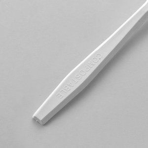 [150ct] Compostable PLA Heavy Weight Tea Spoons | Whtie