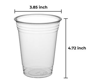 [1,000 ct] 16 oz PET Cold Cups | 98mm | Clear