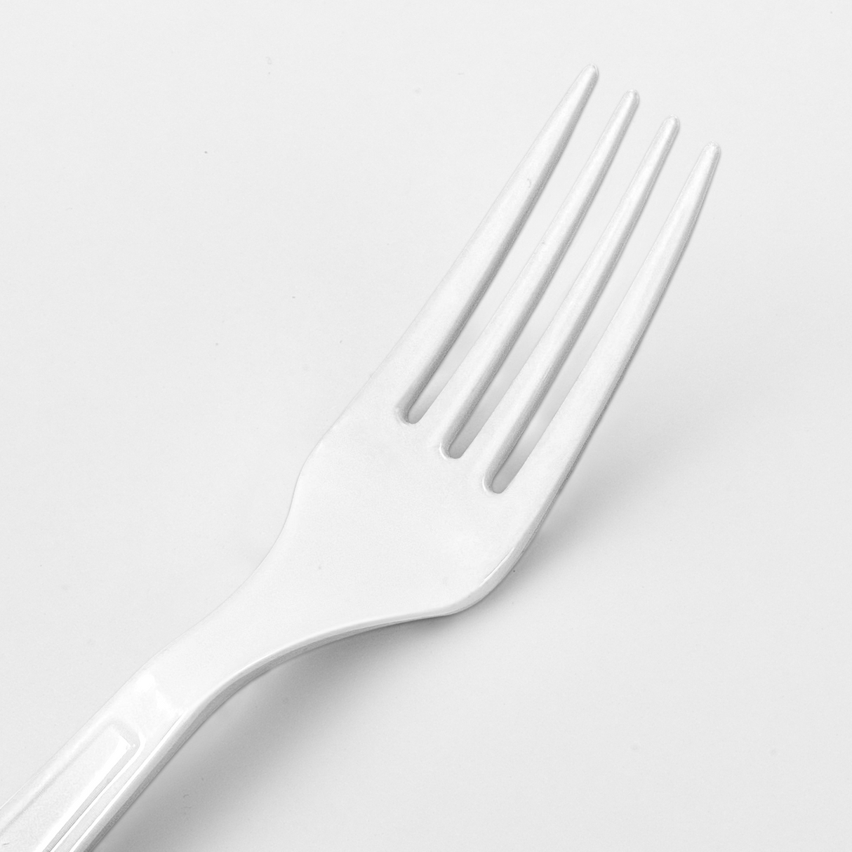 [600ct] PS Plastic Heavy Weight Forks | White