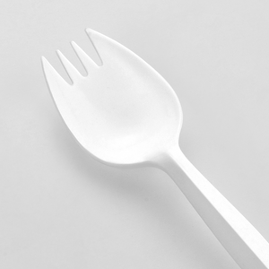 [1,000ct] PP Plastic Medium Weight Wrapped Spork | White