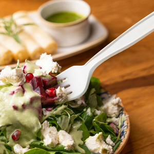 [1,000 ct] PP Plastic Extra Heavy Weight  Forks | White