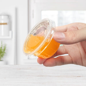 [2,500ct] 2oz PET Plastic Portion Cup Lids | Clear