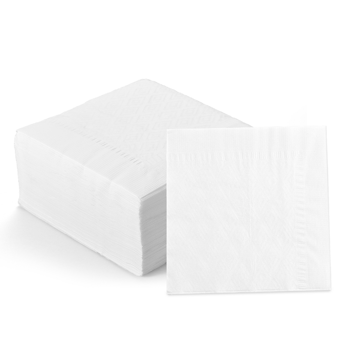 [4,000ct] 17" x 17" 1-Ply Dinner Napkins | 1/4 Fold | White