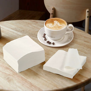 [4,000ct] 9" x 9" 1-Ply Beverage Napkins | 1/4 Fold | White