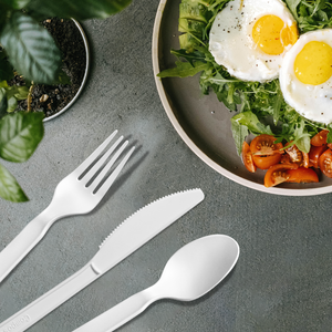 [180ct] PLA Heavy Weight Tea Spoons | White