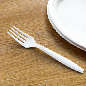 [600ct] PS Plastic Heavy Weight Forks | White
