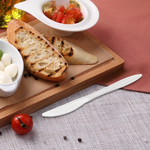 [1,000 ct] PP Plastic Medium Weight Knives | White