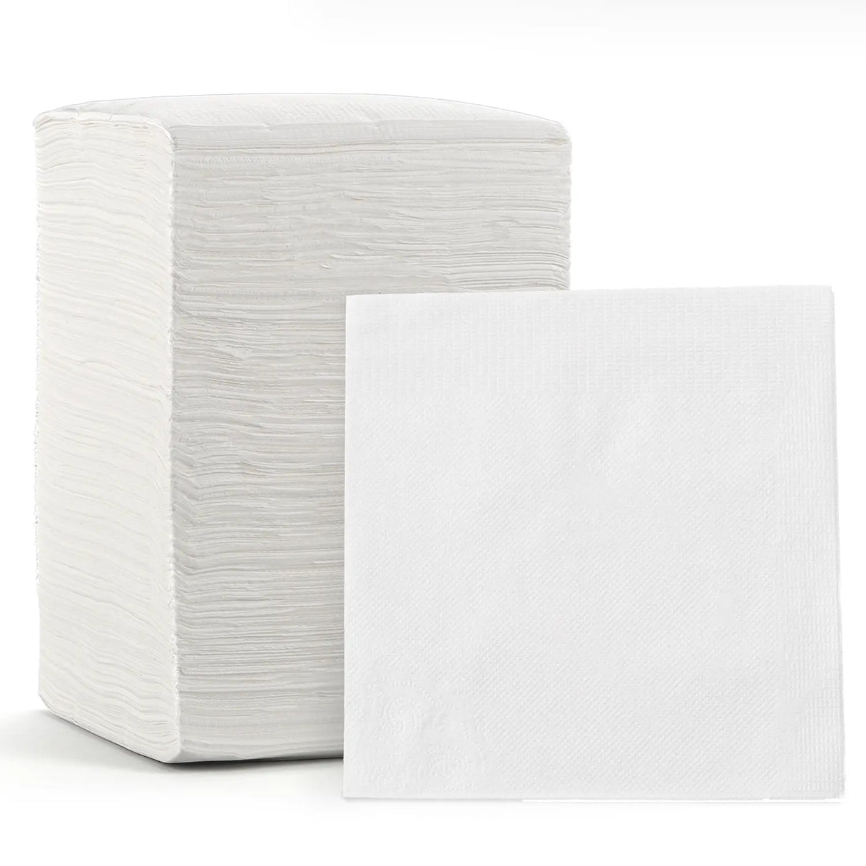 [6,000ct] 12" x 12" 1-Ply Lunch Napkins | 1/4 Fold | White