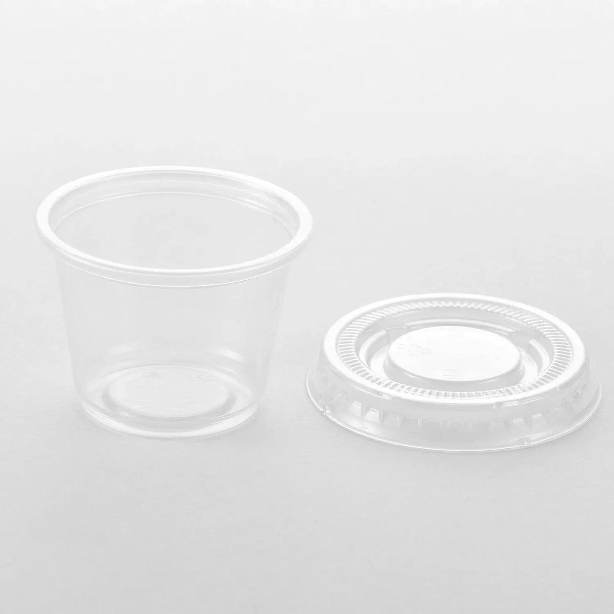 [2,500ct] 1oz PET Plastic Portion Cup Lids | Clear