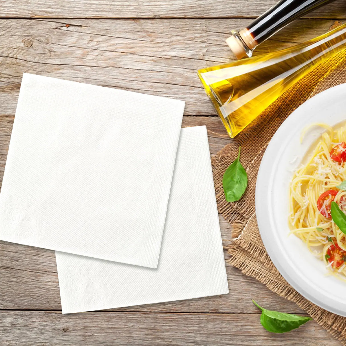 [6,000ct] 12" x 12" 1-Ply Lunch Napkins | 1/4 Fold | White