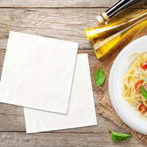[6,000ct] 12" x 12" 1-Ply Lunch Napkins | 1/4 Fold | White