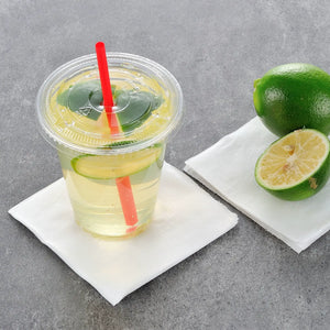 [4,000ct] 9" x 9" 1-Ply Beverage Napkins | 1/4 Fold | White