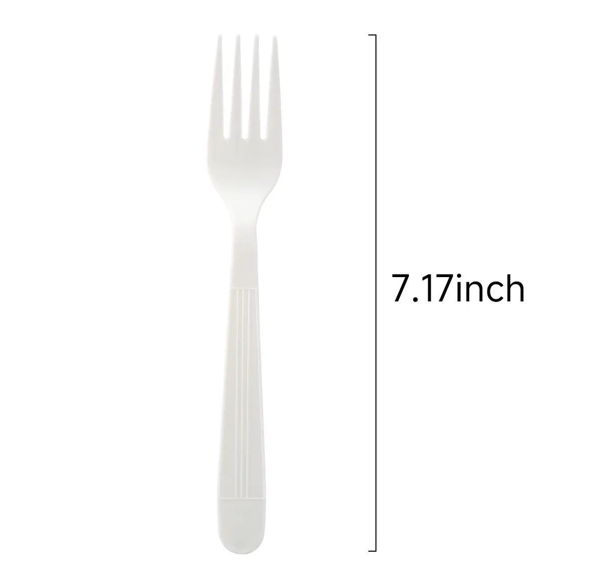 [1,000 ct] PP Plastic Heavy Weight  Forks | White