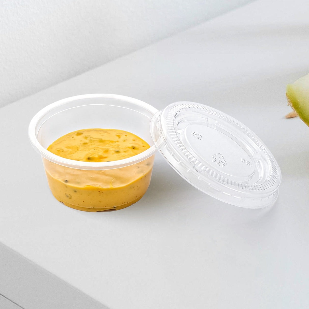 [2,500ct] 2oz PET Plastic Portion Cup Lids | Clear