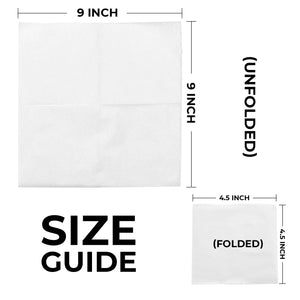 [4,000ct] 9" x 9" 1-Ply Beverage Napkins | 1/4 Fold | White