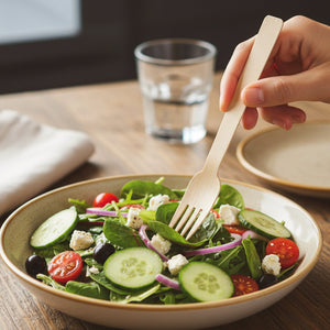 [1,000ct] 6.7" Compostable Bamboo Fork | Brown