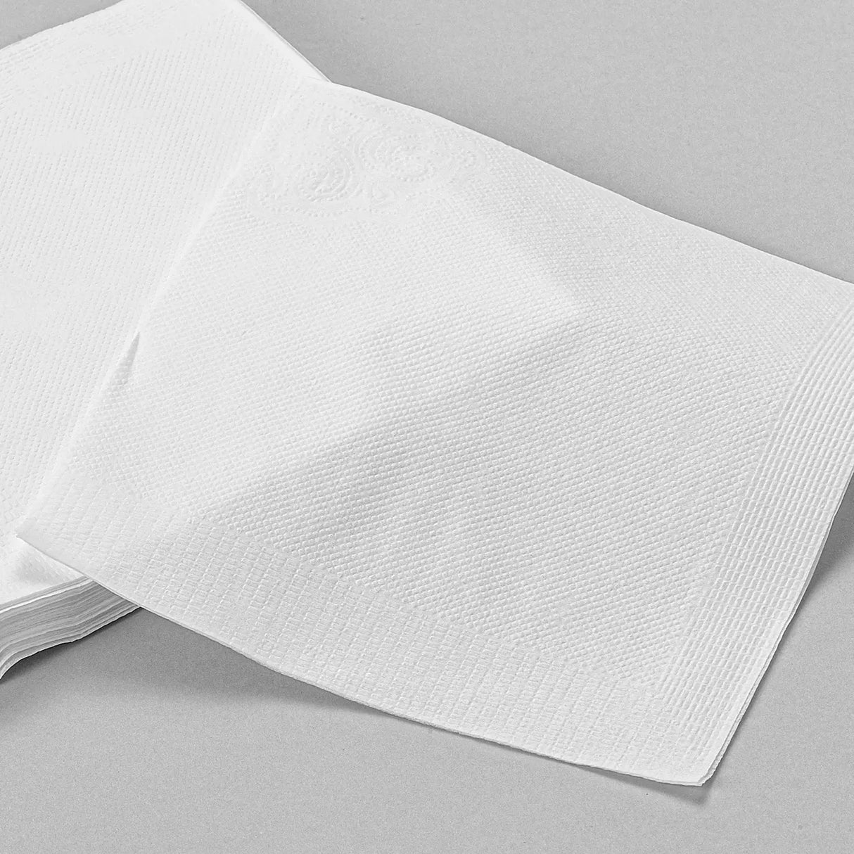 [6,000ct] 12" x 12" 1-Ply Lunch Napkins | 1/4 Fold | White