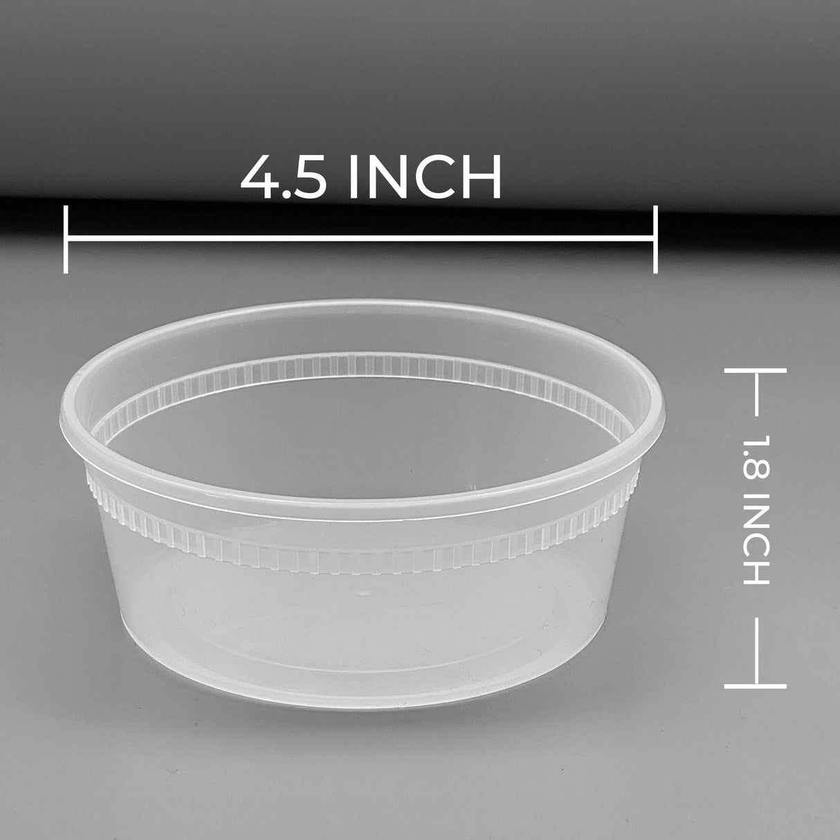 [240ct]  8 oz PP Plastic Heavy Duty Deli Containers with Lids | Microwavable | Clear