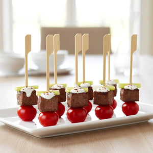 [5,000ct] 3.9" Bamboo Paddle Food Skewers |  Brown