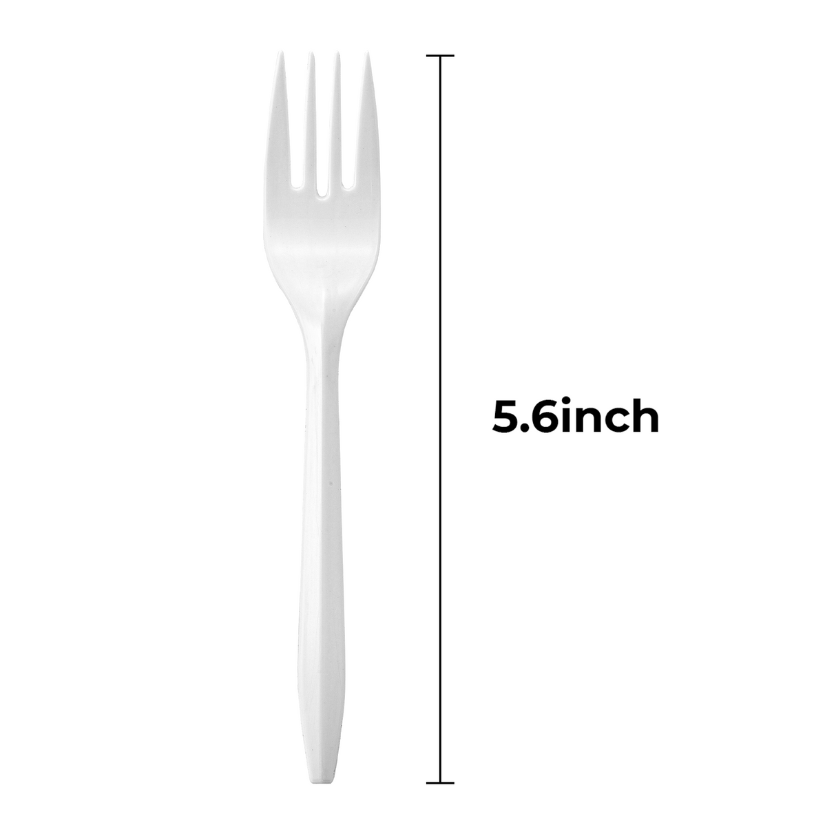 [1,000ct] PP Plastic Medium Weight Cutlery Kits(Fork,Napkin) | White