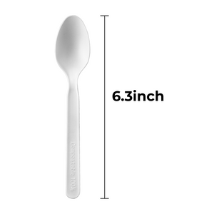 [180ct] PLA Heavy Weight Tea Spoons | White