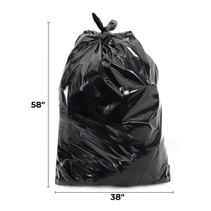 [100 bags] 38" x 58" Low Density Trash Bags | 1 Mil